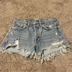 Women’s AGOLDE Parker Cut Off Denim Shorts Size 26